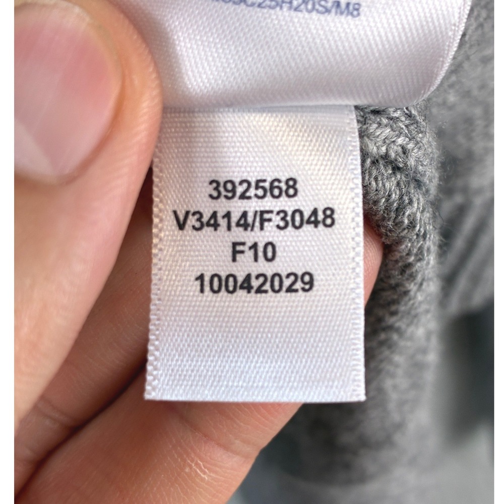 Lands End Argyle V-Neck Cardigan Sweater Womens M 10-12 Gray Wool Blend Preppy - Picture 8 of 10